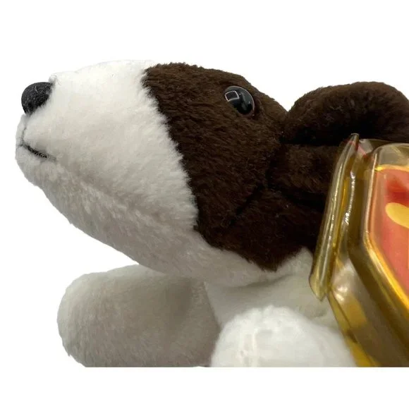 RARE Ty Beanie Baby Bruno (dog) MINT CONDITION 1997 w/ PE pellets tag  errors